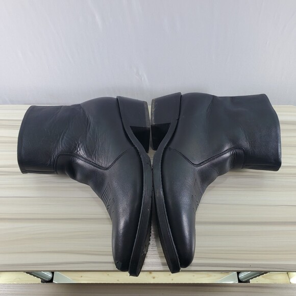 Durango 10 EE TR820 Black Leather 7" Side Zip Boots Men Western Boot Shorty Wide - Picture 5 of 9
